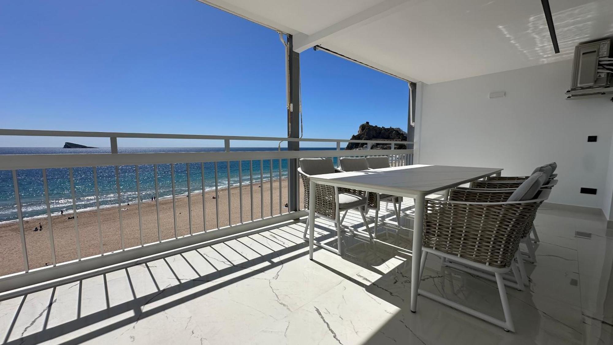 Esmeralda, Benidorm Beachfront Poniente, 1St Line Frontal Seaview, Ocean Terrace Extérieur photo